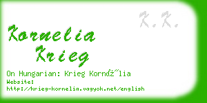 kornelia krieg business card